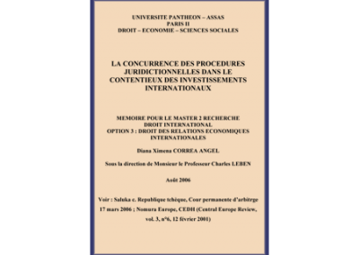 Concurrent Proceedings in International Investment Law